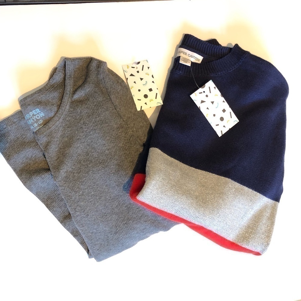 Harper Canyon Girls Sweater Henley Bundle M